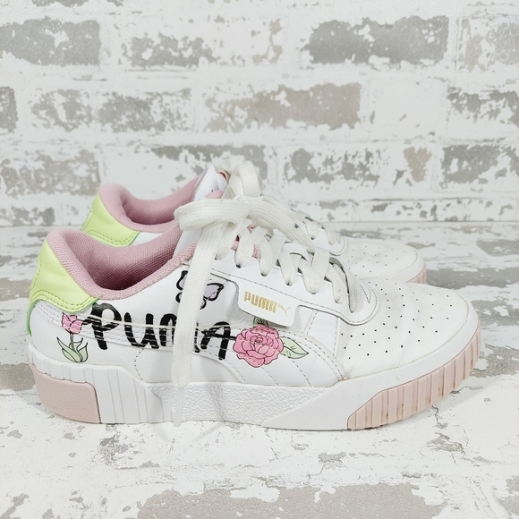 PUMA Cali Bouquet Women's Leather Walking Sneakers B79 - Picture 6 of 11